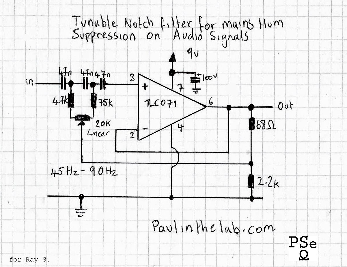 Tunable Notch Filter Schematic Free Electronic Circuits